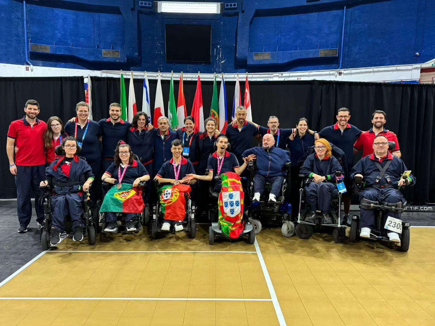 Equipa BC1-BC2 de bronze na Taça do Mundo de Boccia de Montreal