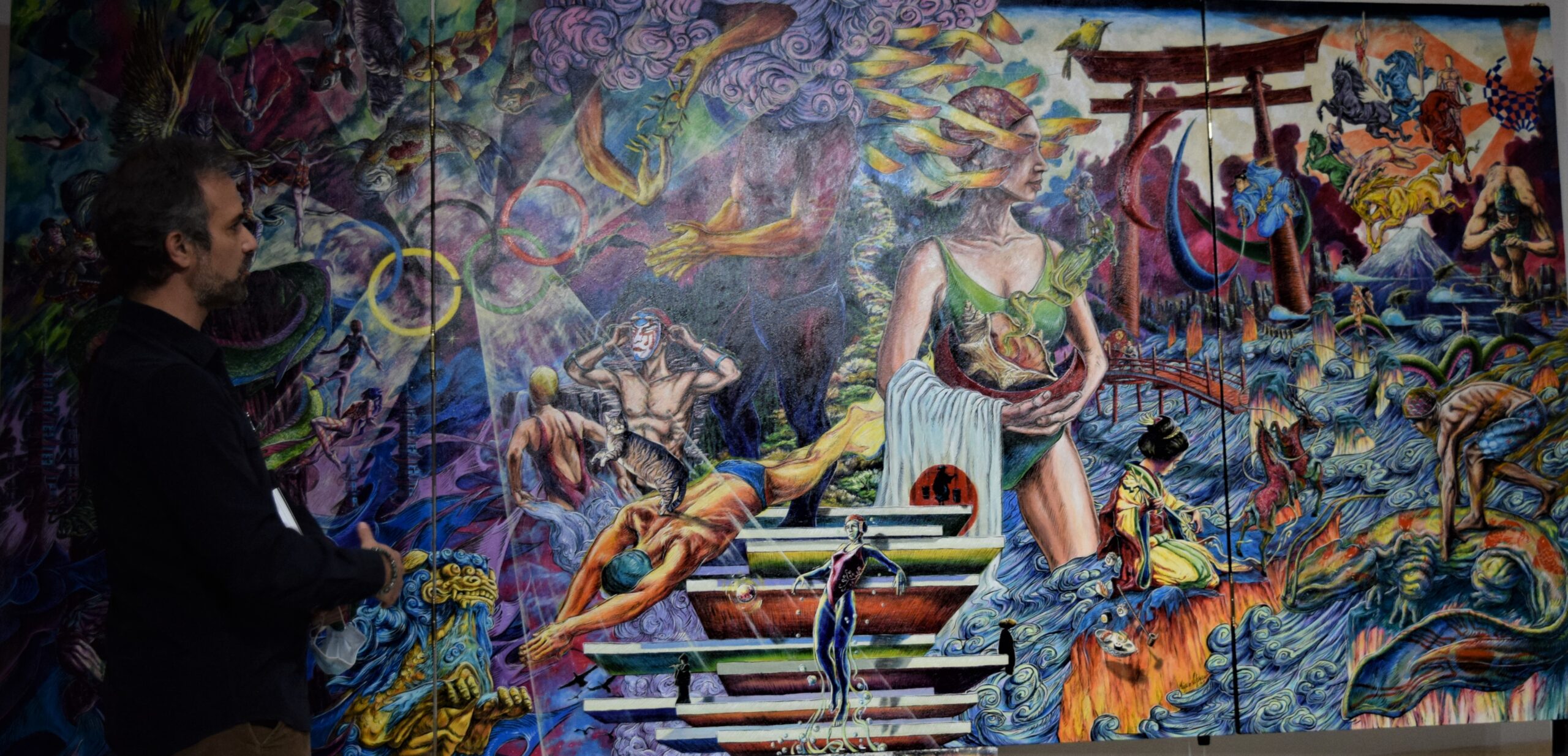 Obra plástica sobre Tóquio 2020 apresentada no Museu do Oriente